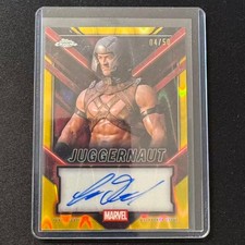 🔌IU 2025 TOPPS CHROME DEADPOOL GOLD LAVA AUTO AARON REED AS JUGGERNAUT /50