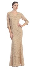 Lace Mother Of The Bride Gown-EU2040-Gold-Size 3X-NWTags