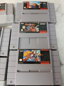 Super Nintendo NES SNES Games Lot of 10 Baseball, Basketball, Tennis, World Cup