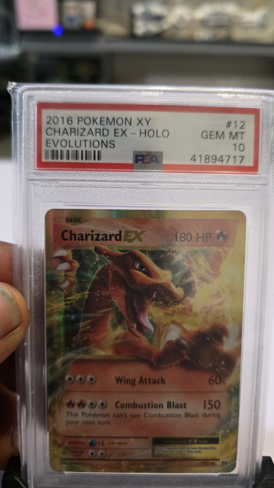 Pokemon Card - PSA 10 Charizard EX 12/108 - XY Evolutions - GEM MT - PSA10 view 4