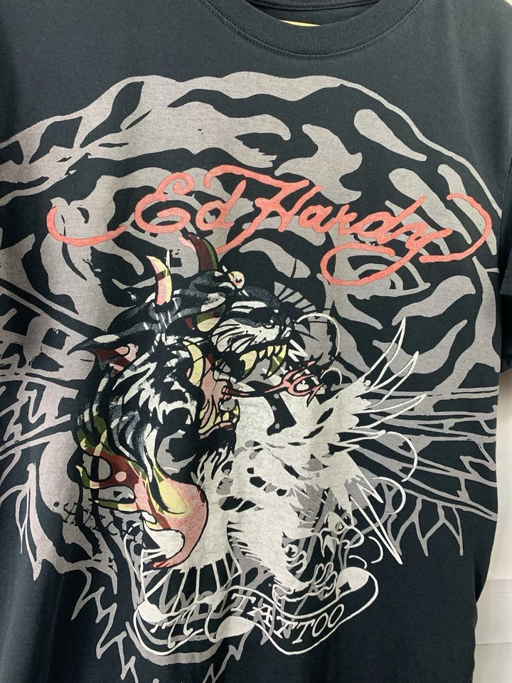 Camiseta gráfica Ed Hardy Panther para hombre talla mediana Foto 2 de 4