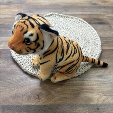 Tiger Cub Plush Realistic Sitting Stuffed Animal 9  