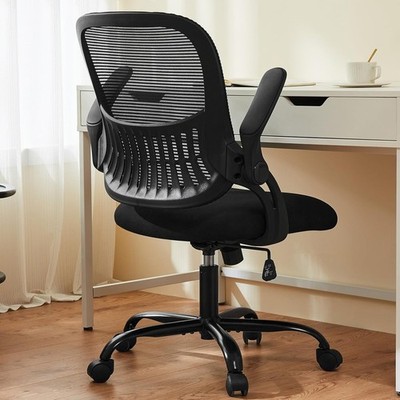 Sweetcrispy Office Computer Desk Managerial Executive Chair, Ergonomic Mid-Back