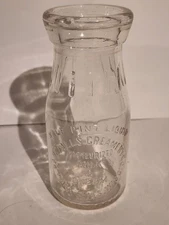 Parks Falls Creamery Half Pint Milk Bottle Wisconsin