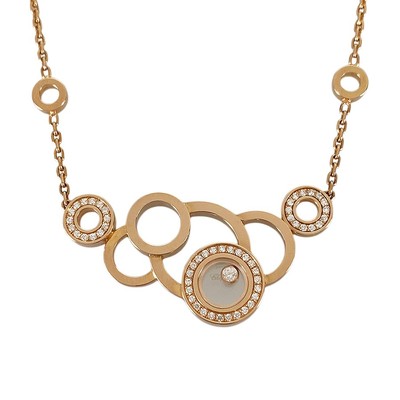 Chopard Happy Diamond bubble 816985 Rose gold Diamond Necklace