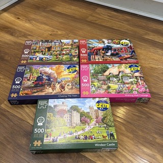 5 x corner piece jigsaws 500 piece