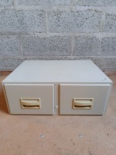 Val-rex Meuble Casier Industriel Métal Gris 2 Tiroirs Vintage France Classeur