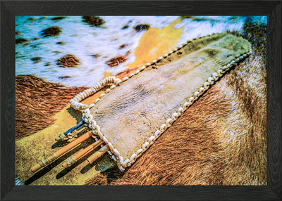 Bushman love pouch Framed Wall Art Poster Canvas Print Picture