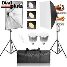 Softbox Set 50x70cm 85W dimmbar 3000-6000K für Fotografie, Video