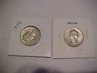 2 90% Silver US Washington Quarters 1946 & 1957  In circulated condition