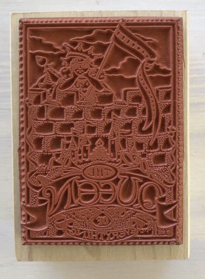 Sello de goma Queen of Everything Castle Kingdom montaje en madera Mary Engelbreit nuevo Foto 2 de 3