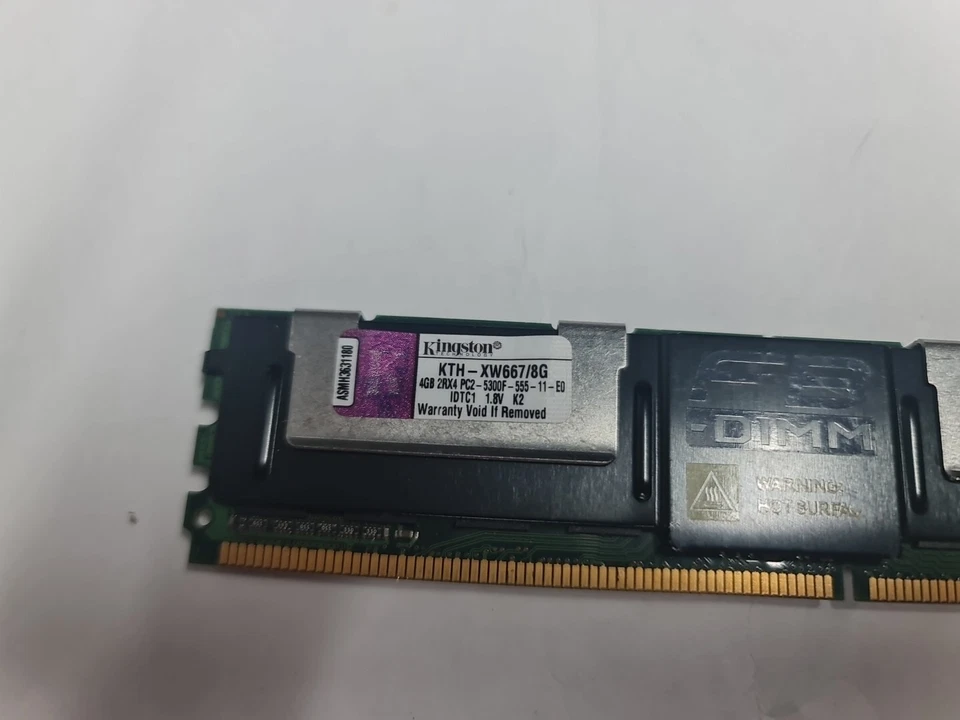 Kingston KTH-XW667/8G - 4GB PC5300F-555-11-E0 - PC2 RAM  - Image 2 of 4