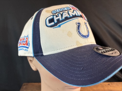 Indianapolis Colts 2007 Super Bowl Champions NFL Reebok Adjustable Hat Cap-Used - Picture 2 of 12