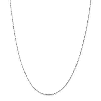 14k White Gold 1.5mm Round D/C Wheat Chain Necklace or Bracelet PEN270