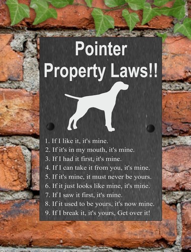 Property Laws Funny Dog Slate Gate House Sign 3 Sizes ALL BREEDS AVAILABLE M-Y - Picture 17 of 57