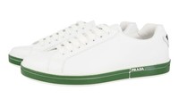 Luxus Prada Sneaker Schuhe 4E3314 Weiss Leder Neu 9 43 43,5