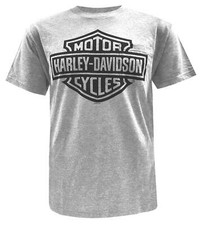 Harley-Davidson Men's Bar  Shield Logo Chest Pocket Short Sleeve T-Shirt - Gray