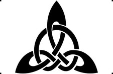 Celtic knot triangular mylar stencil, 190 micron reusuable flexible stencil