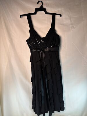 black bcbgeneration dress BCBGeneration Women's Flare Long Sleeve Dress, Black, Large at Amazon  Women's Clothing store