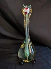 MCM Long Neck Glass Murano Style Cat Vintage Abstract