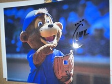 Chicago Cubs Clark Bear Mascot signed 8x10 photo