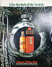 PRINT AD 1969 Johnnie Walker Red Give Luck of the Scotch Christmas 10.5x13