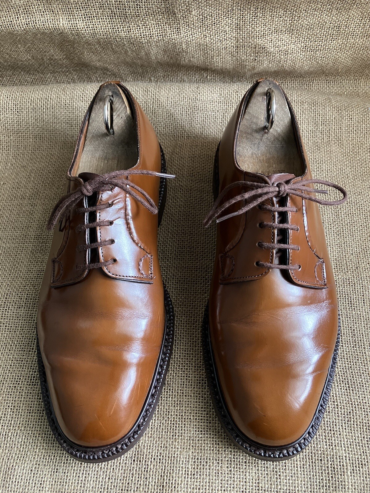 SAOLA Scarpe derby Church's SHANNON da uomo in pelle marrone punta liscia taglia UK 7 5 F US 8 5