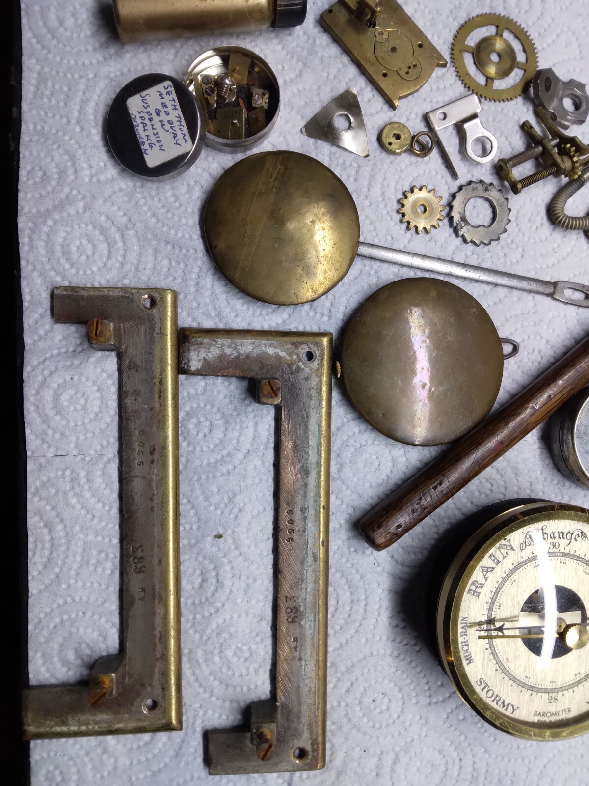 clock parts lot pendulums Hammer barometers suspension parts LK! eBay