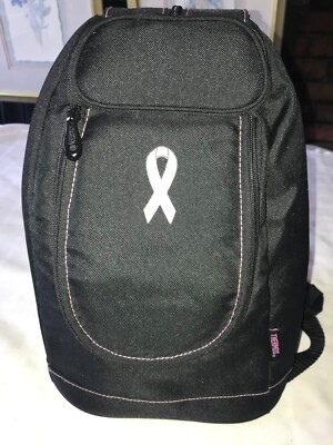 Rare THERMOS Backpack BREAST CANCER AWARENESS Black