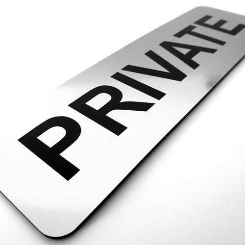 Private Sign Plaque 5 Sizes 30 Colours Outdoor Rated Office Door Business Work - Picture 18 of 131