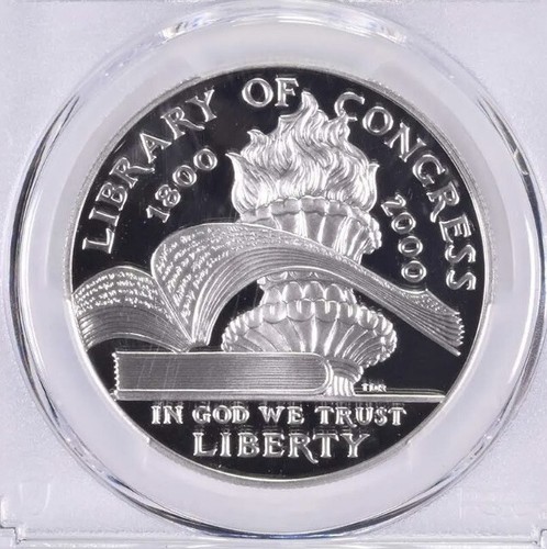 2000 LIBRARY OF CONGRESS Silver $1 PR70 PCGS💥FLAWLESS QUALITY💥 - Picture 3 of 6
