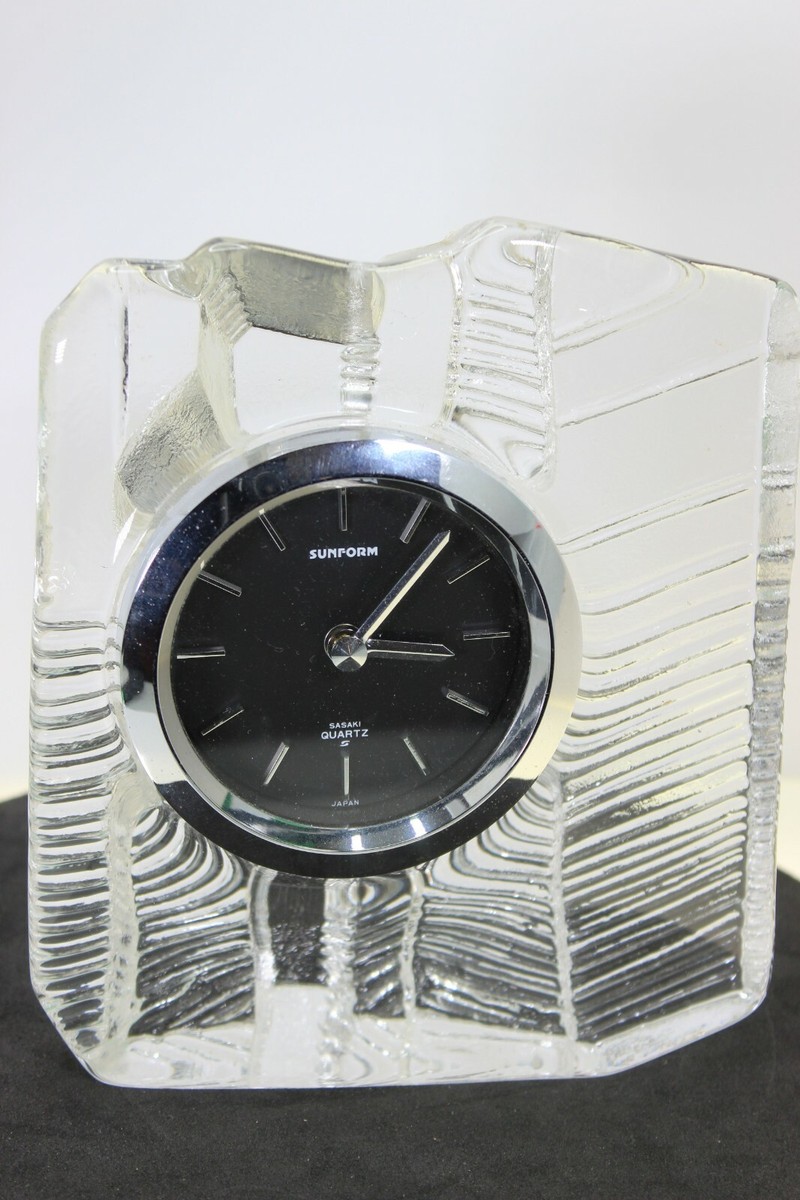 Crystal Sunform Quartz Clock by Sasaki of Japan. | eBay