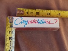 3 1/2 x 1 1/4" Congratulations Rubber Stamp Stampendous 1988