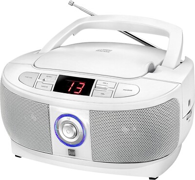 Dual 74582 P 49-1 CD-Player (UKW-Radio, LED-Display) weiß
