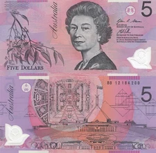 Australia 5 Dollars (2012) - QEII/Parliament Houses/p57g, B225g UNC