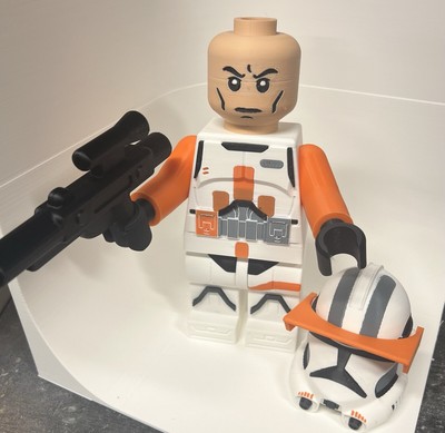 3D Printed Star Wars Big Brick Figure - P2 Commander Cody