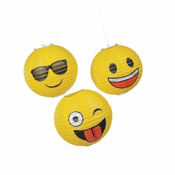 Fun Express Emoji Hanging Party Lanterns 3 Pieces for sale online eBay