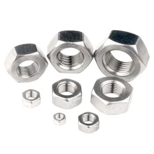 Hexagon Head Lock Nuts - Stainless Steel Metric Thread Hex Lock Nut Hardware ...