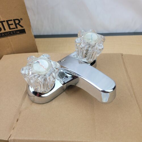Price Pfister 4" Core Centerset Rubinetto Lavabo Manici Acrilici Cromo Lucido - Foto 3 di 6