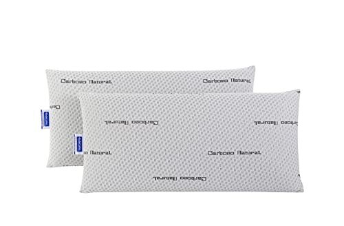 Todocama - Cuscino viscoelastico in Carbonio Naturale, 75 cm, 2 Pezzi (D9M)