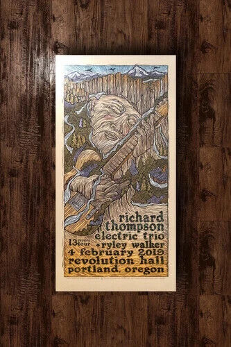 Richard Thompson Original Portland 2019 February 4th Official Ltd Concert Poster - Picture 1 of 1