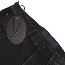 Handpicked NWT 5 Pocket Jean Cut Pants Size 32 US in Solid Black Cotton Blend