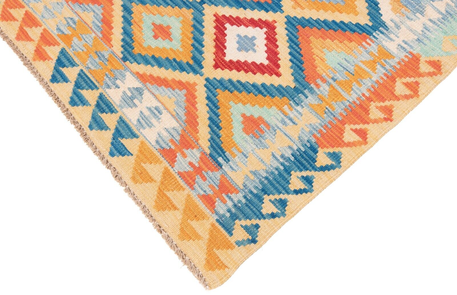 Kelim Afghan Handgewebter Orientteppich 154x99 cm-Nomadic,kilim,Carpet,Blau