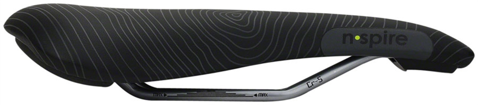 Седло Smanie N.Spire - Хромолиевое, черное из микрофибры, 156