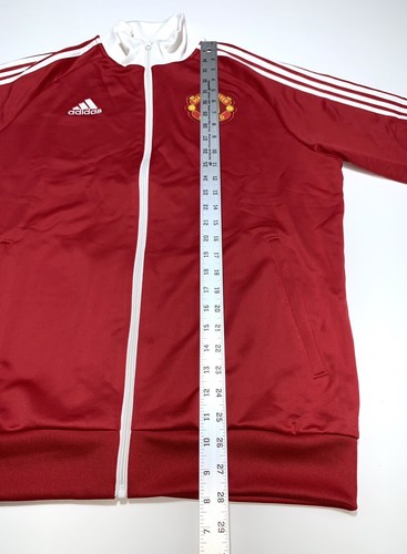 adidas Manchester United Track Jacket Men's Large Red White Gold Full Zip HE6670 - Picture 6 of 9