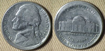Error : 1983P Nickel Broadstruck Off Center IREC2775