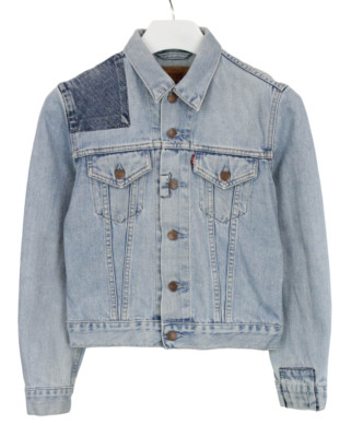 Levi's 70590 04 Jacke Damen Klein Runderneuert Denim Geknopft Neu Polohemd