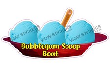 Eiswagen Aufkleber Kaugummischaufel Eis Boot Eisbecher Trailer Decals