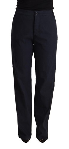 Pantalon Vintage Taille Haute 38 - En Polyester Blanc, Neuf Sans étiquettes, Coupe Petite