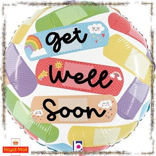Get Well Soon Balloon 23cm Feel Better Speedy Recovery Recover Plaster Band Aid - Picture 1 of 1